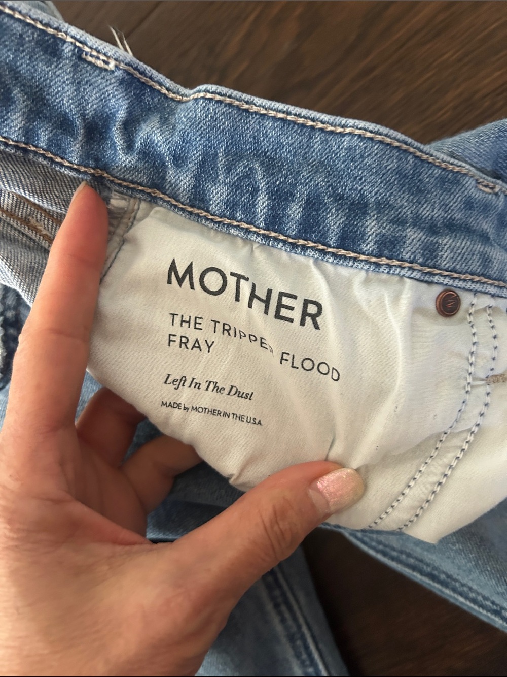 MOTHER DENIM THE TRIPPER FLOOD FRAY LEFT IN THE DUST sz 27 - Picture 7 of 11